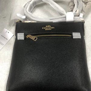 Coach Mini Rowan Crossbody Bag Leather Black NWT MSRP $250